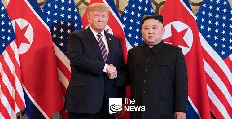 미국 도널드 트럼프 대통령과 북한 김정은 위원장이 베트남 하노이에서 만났다. <사진 트럼프 대통령>