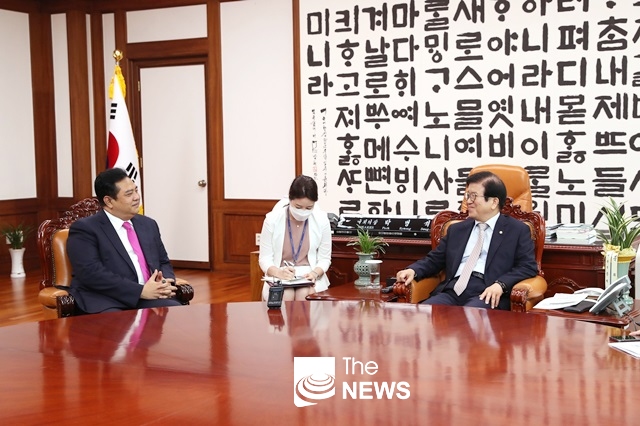 박병석 국회의장와 주한인도네시아대사 <사진 국회>