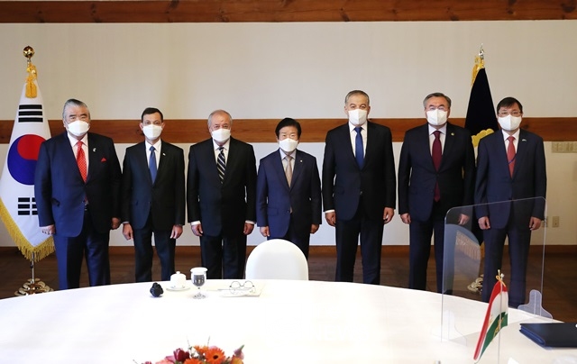 박병석 국회의장, 중앙아시아 외교장관 예방 받았다 <사진 국회>