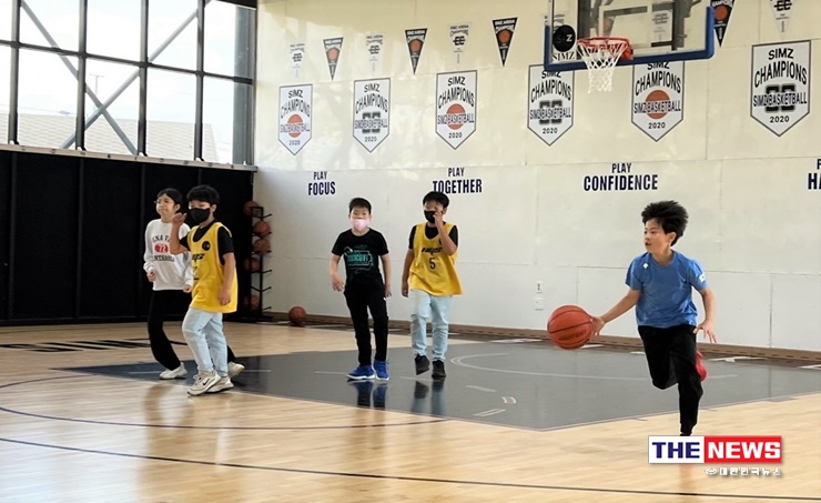'파스텔세상 다문화어린이 농구단' 제주도 전지훈련 장면. (사진 한국농구발전연구소)